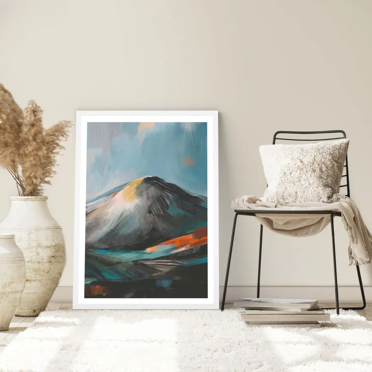 Plakat w białej ramie - Surowe i piękne - 70x100 cm