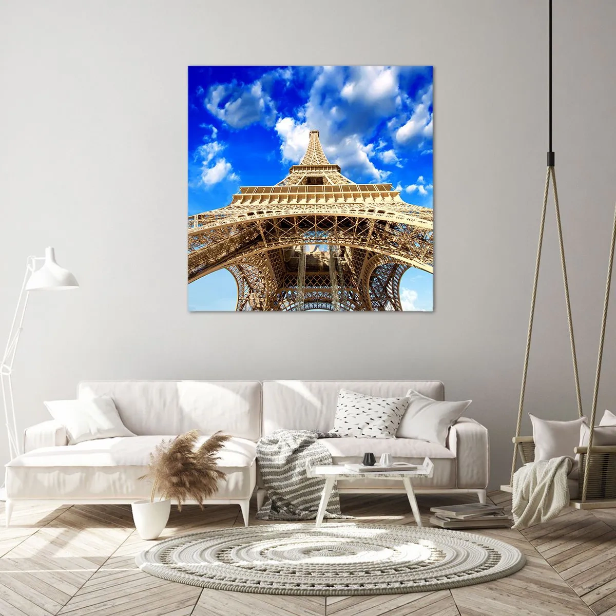 Obraz na płótnie - Sięgając nieba i chmur - 60x60 cm