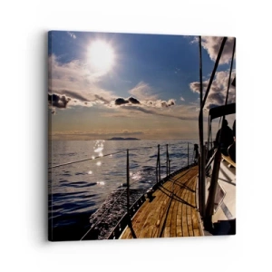 Obraz na płótnie - Pod żaglami w stronę słońca - 30x30 cm