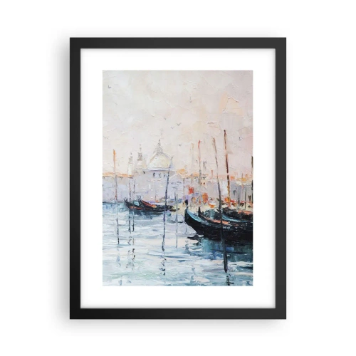 Plakat w czarnej ramie - Za wodą, za mgłą - 30x40 cm