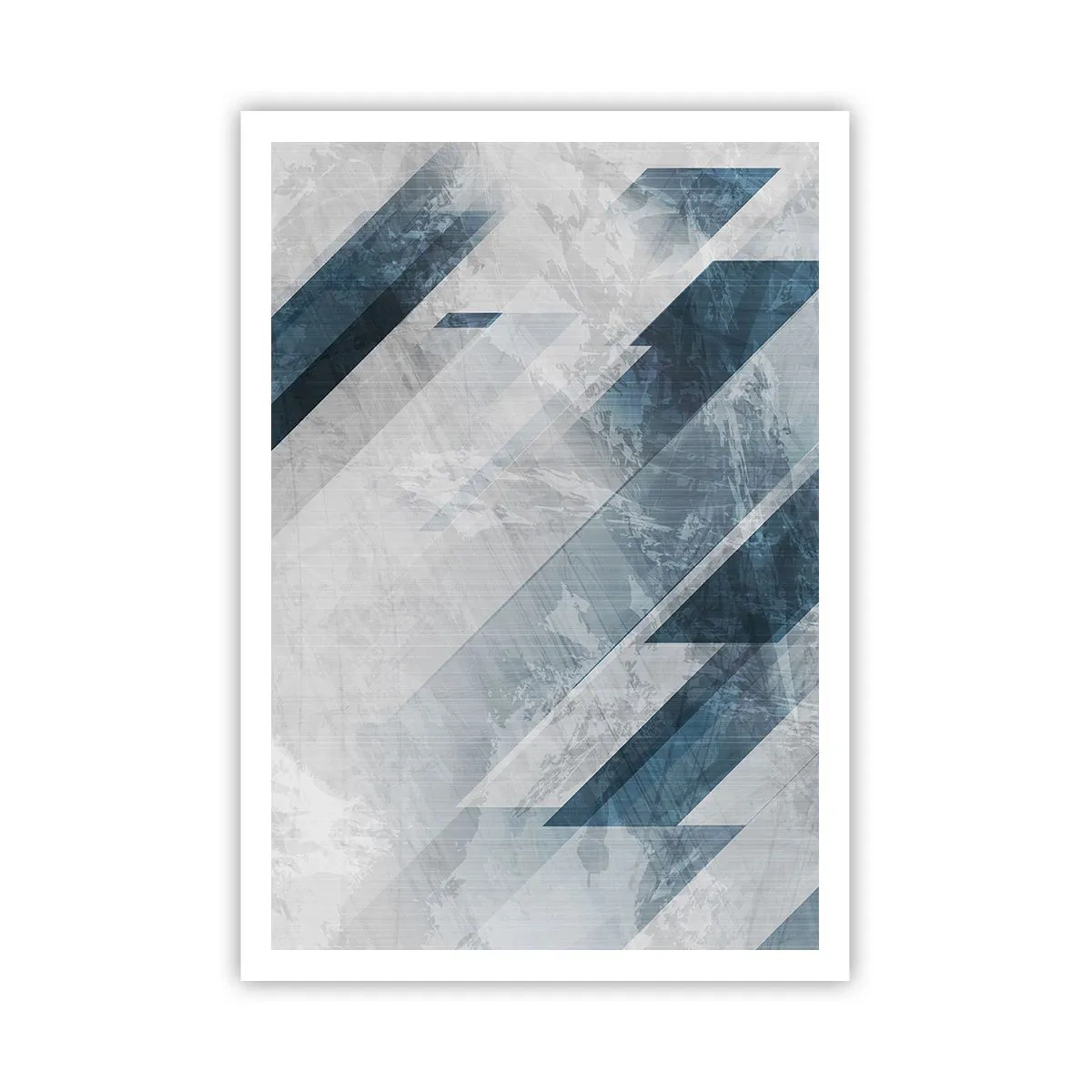 Plakat - Kompozycja przestrzenna – ruch szarości - 70x100 cm