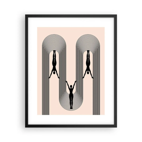 Plakat w czarnej ramie - Do góry nogami - 40x50 cm