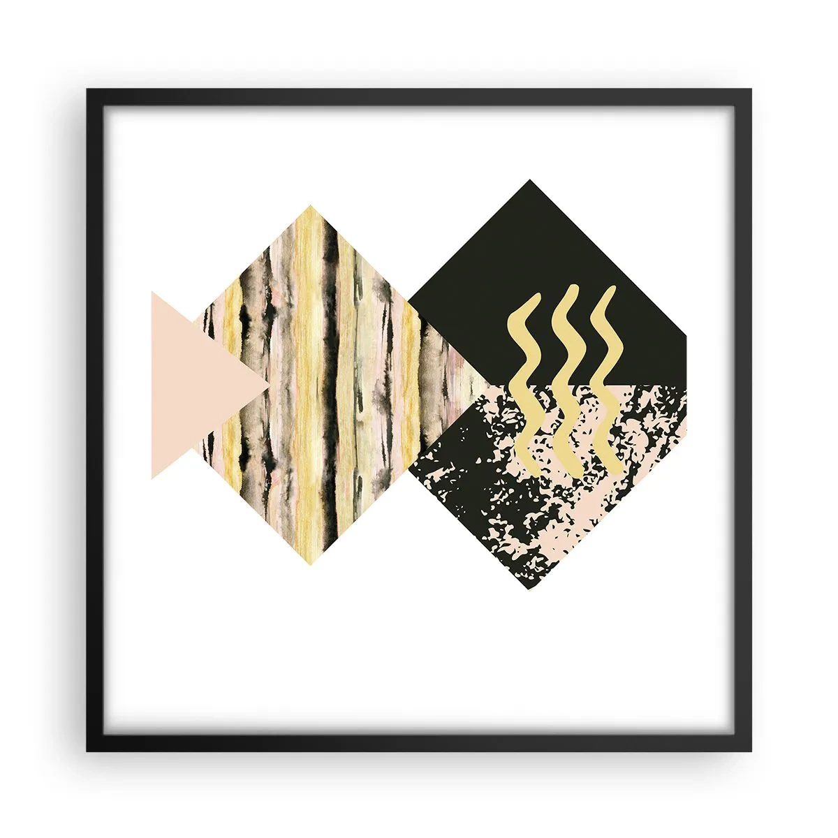 Plakat w czarnej ramie - Nie takie proste - 50x50 cm