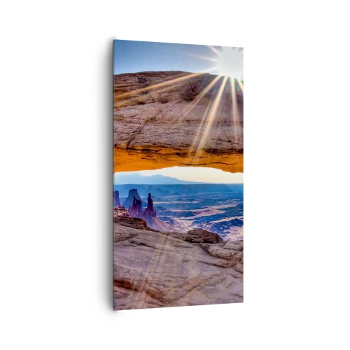 Obraz na płótnie - Przez skalną bramę - 65x120 cm