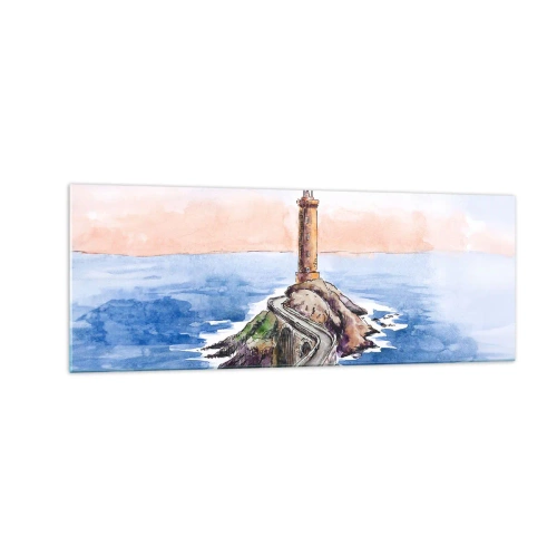 Obraz na szkle - Zwrócona ku morzu - 140x50 cm