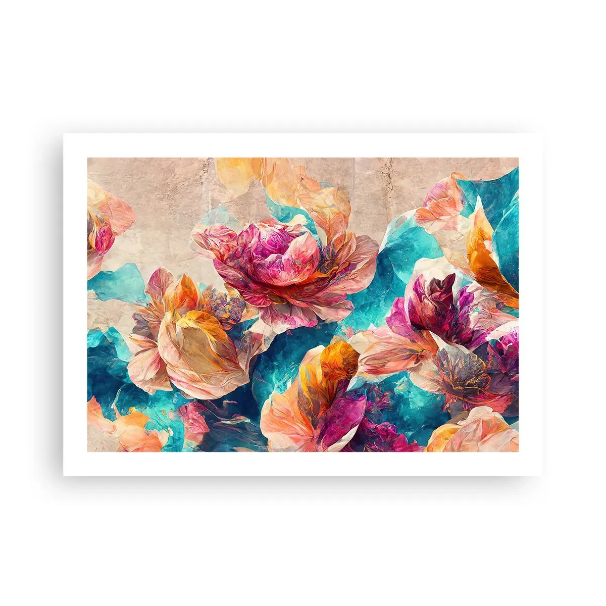 Plakat - Barwny przepych bukietu - 70x50 cm