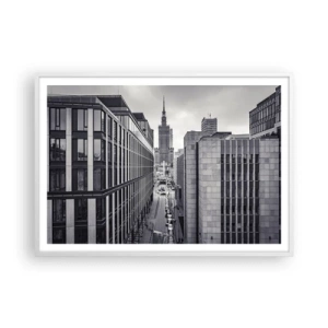 Plakat w białej ramie - Warszawska dolina - 100x70 cm