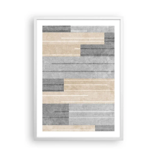 Plakat w białej ramie - Kompozycja: trzymać pion - 50x70 cm