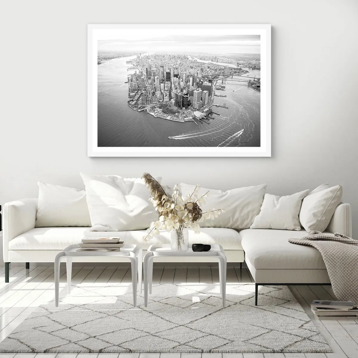 Plakat w białej ramie - Jak nie pokochać? - 91x61 cm