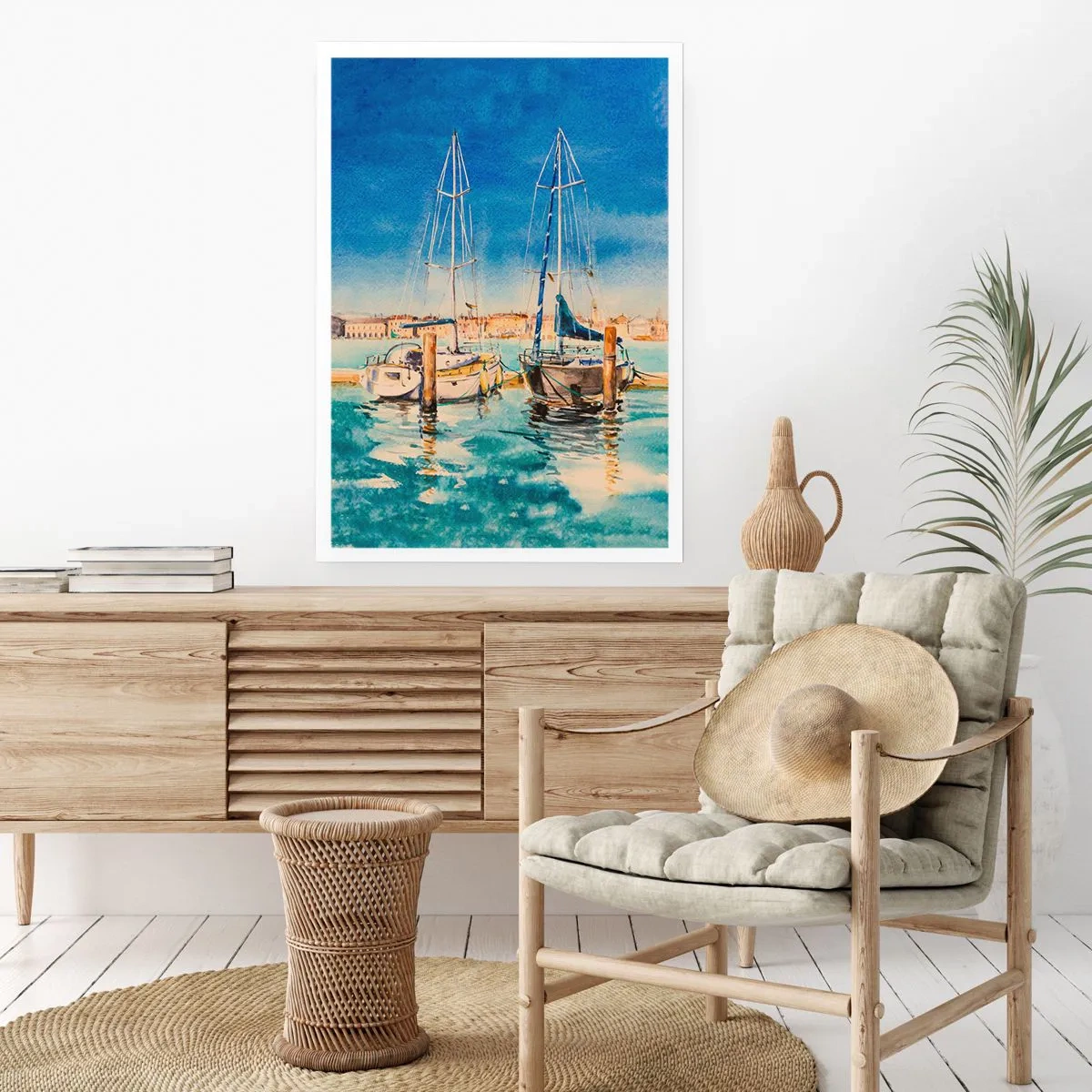 Plakat - Słoneczna laguna - 70x100 cm