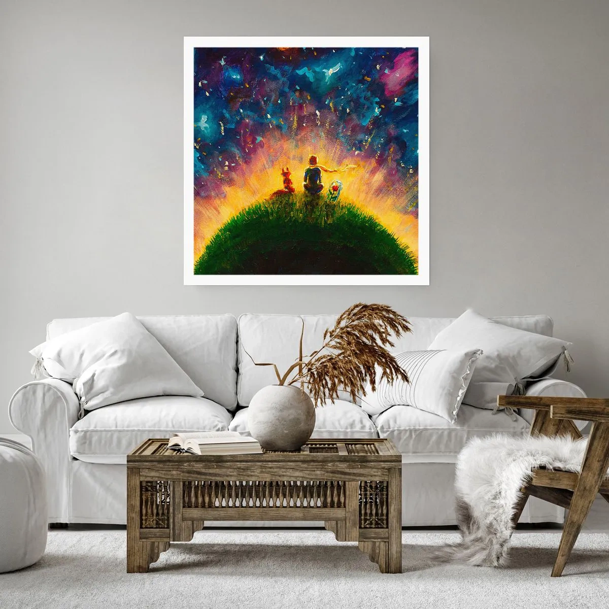 Plakat - Miłość i przyjaźń - cały świat - 60x60 cm