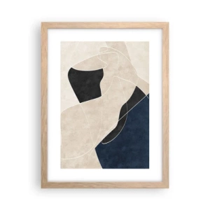 Plakat w ramie jasny dąb - Kompozycja abstrakcyjna – kontrast barw - 30x40 cm