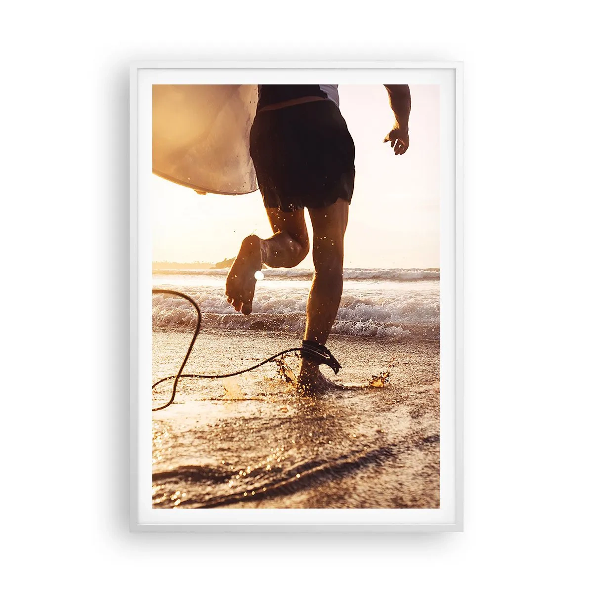Plakat w białej ramie - Na spotkanie fali - 70x100 cm
