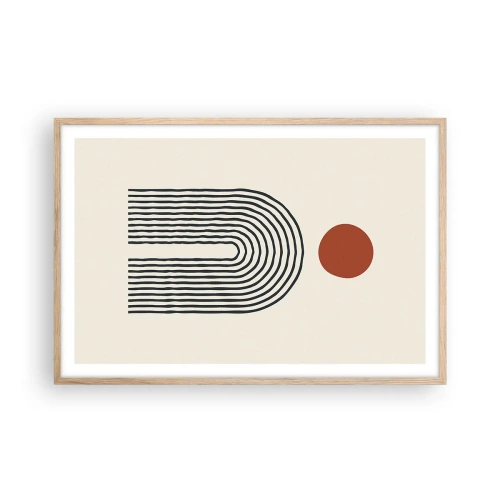 Plakat w ramie jasny dąb - Magnetyzm kształtów i barw - 91x61 cm