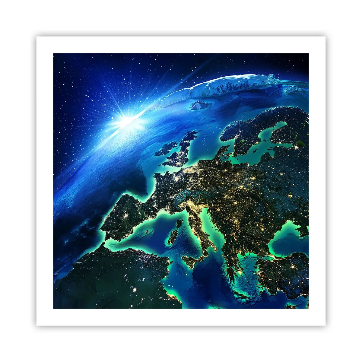 Plakat - Roziskrzona Europa - 60x60 cm