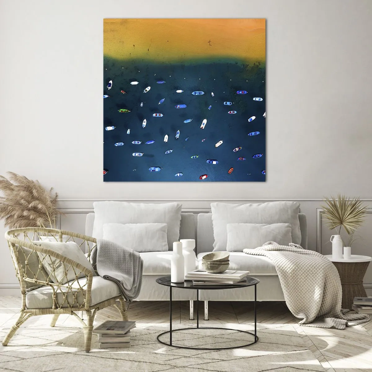 Obraz na szkle - Wakacyjna gra - 40x40 cm