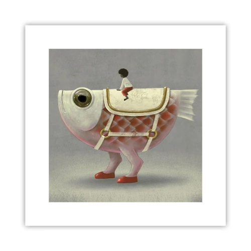 Plakat - Ryboński jeździec - 30x30 cm