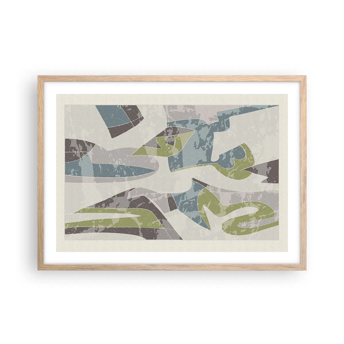 Plakat w ramie jasny dąb - Kompozycja za szybą - 70x50 cm