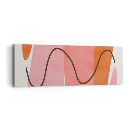Obraz na płótnie - łagodny ruch form - 90x30 cm