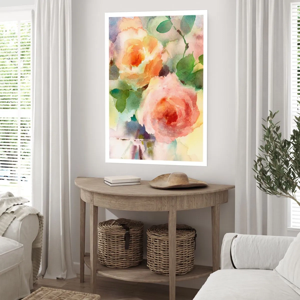 Plakat - Delikatne jak akwarela - 30x40 cm