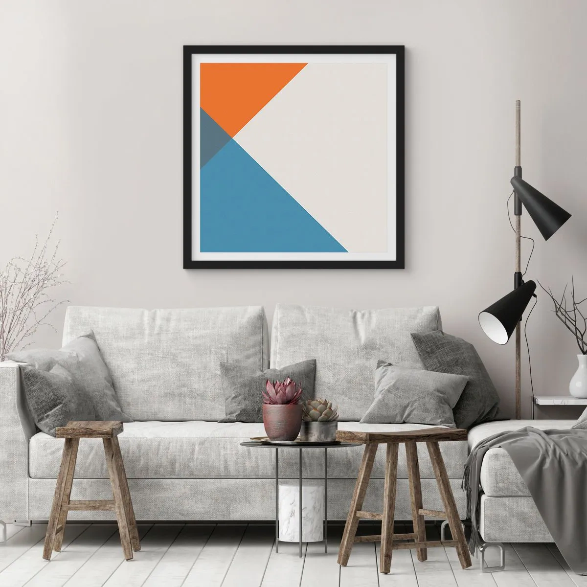 Plakat w czarnej ramie - Pod kątem… - 40x40 cm