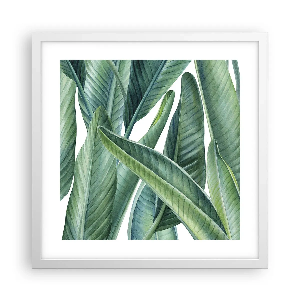 Plakat w białej ramie - Zieleń sama w sobie - 40x40 cm