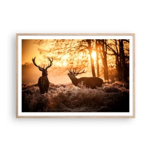 Plakat w ramie jasny dąb - Marzenie myśliwego - 100x70 cm