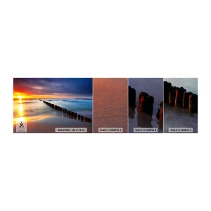 Fototapeta Próbka Premium Sand - Posłuchaj ciszy - Krajobraz, Zachód Słońca, Plaża - 100x30 cm