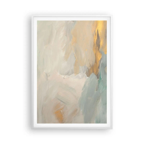 Plakat w białej ramie - Abstrakcja – kraina łagodności - 70x100 cm