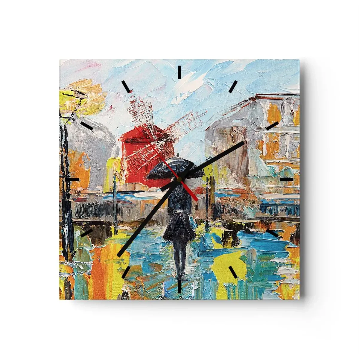 Zegar ścienny - Paryskie legendy - 40x40 cm