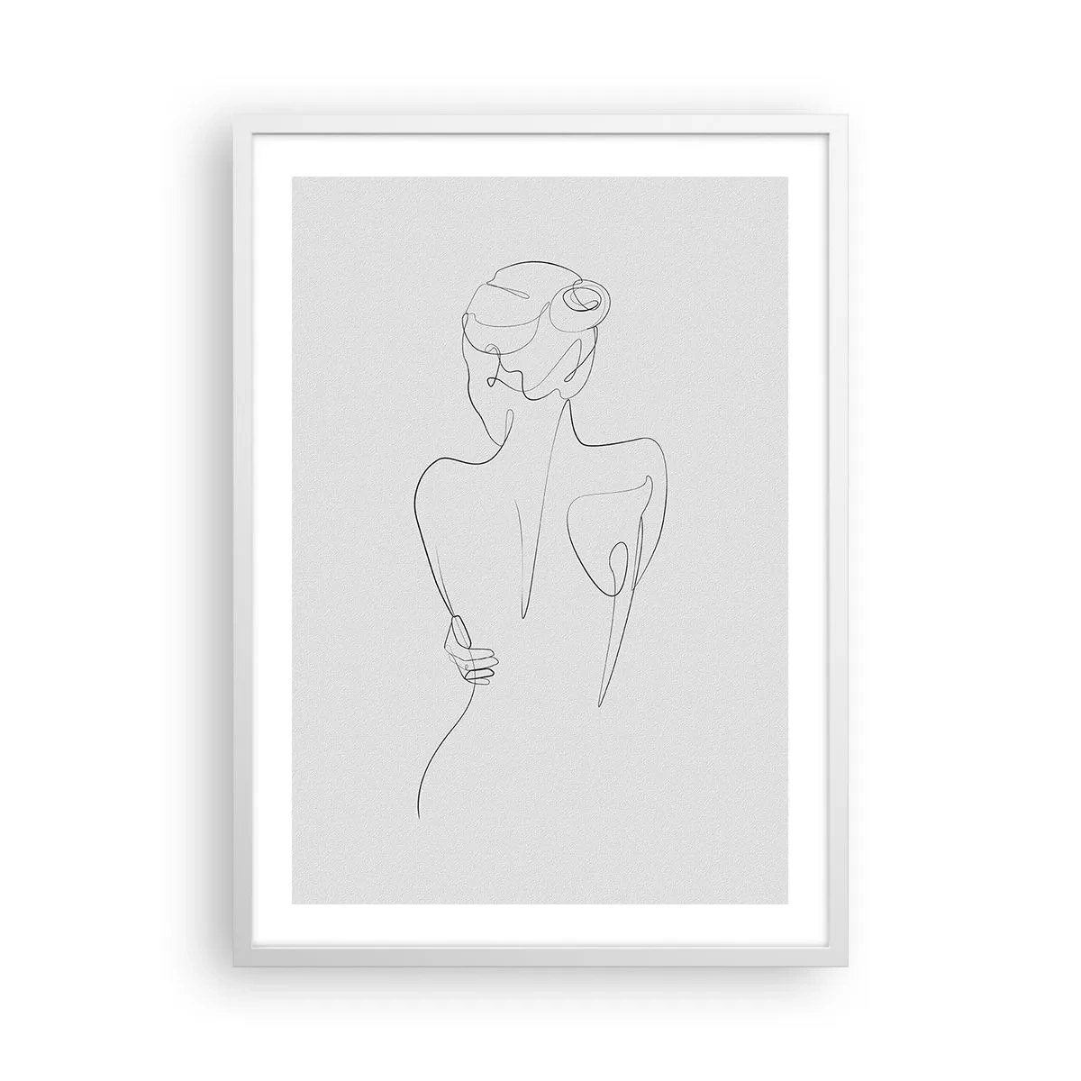 Plakat w białej ramie - Muzyka ciała - 50x70 cm