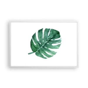 Plakat w białej ramie - Zielony koncept - 91x61 cm