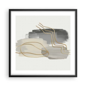 Plakat w czarnej ramie - Trwanie i ruch - 50x50 cm