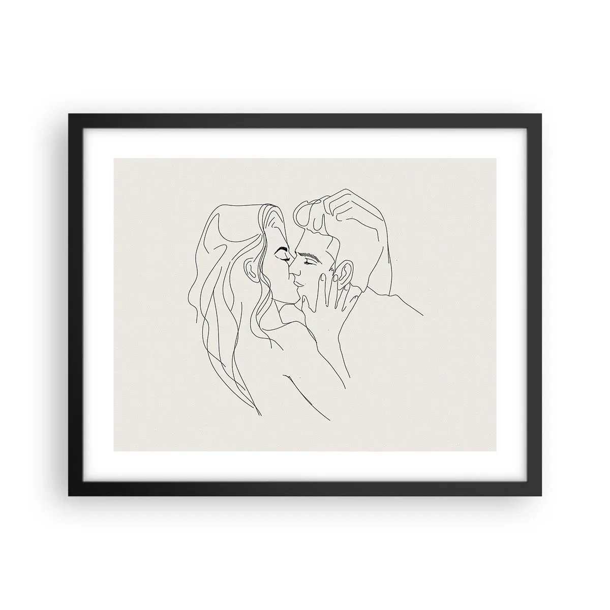 Plakat w czarnej ramie - Splątani uczuciem - 50x40 cm