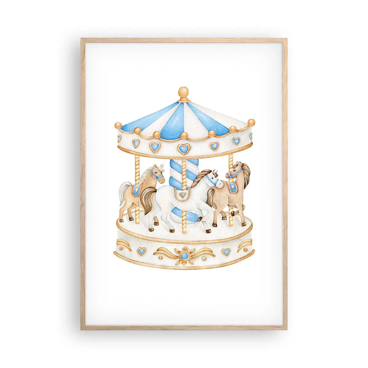 Plakat w ramie jasny dąb - Słodkie dzieciństwo - 70x100 cm