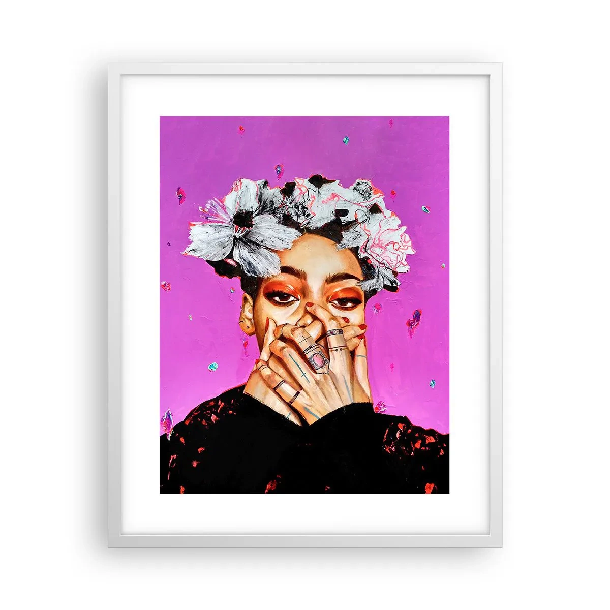 Plakat w białej ramie - Trochę szalona - 40x50 cm