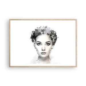 Plakat w ramie jasny dąb - Portret niezwykle stylowy - 100x70 cm