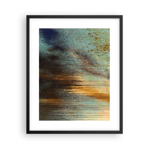Plakat w czarnej ramie - Nieprzypadkowa barwna kompozycja - 40x50 cm