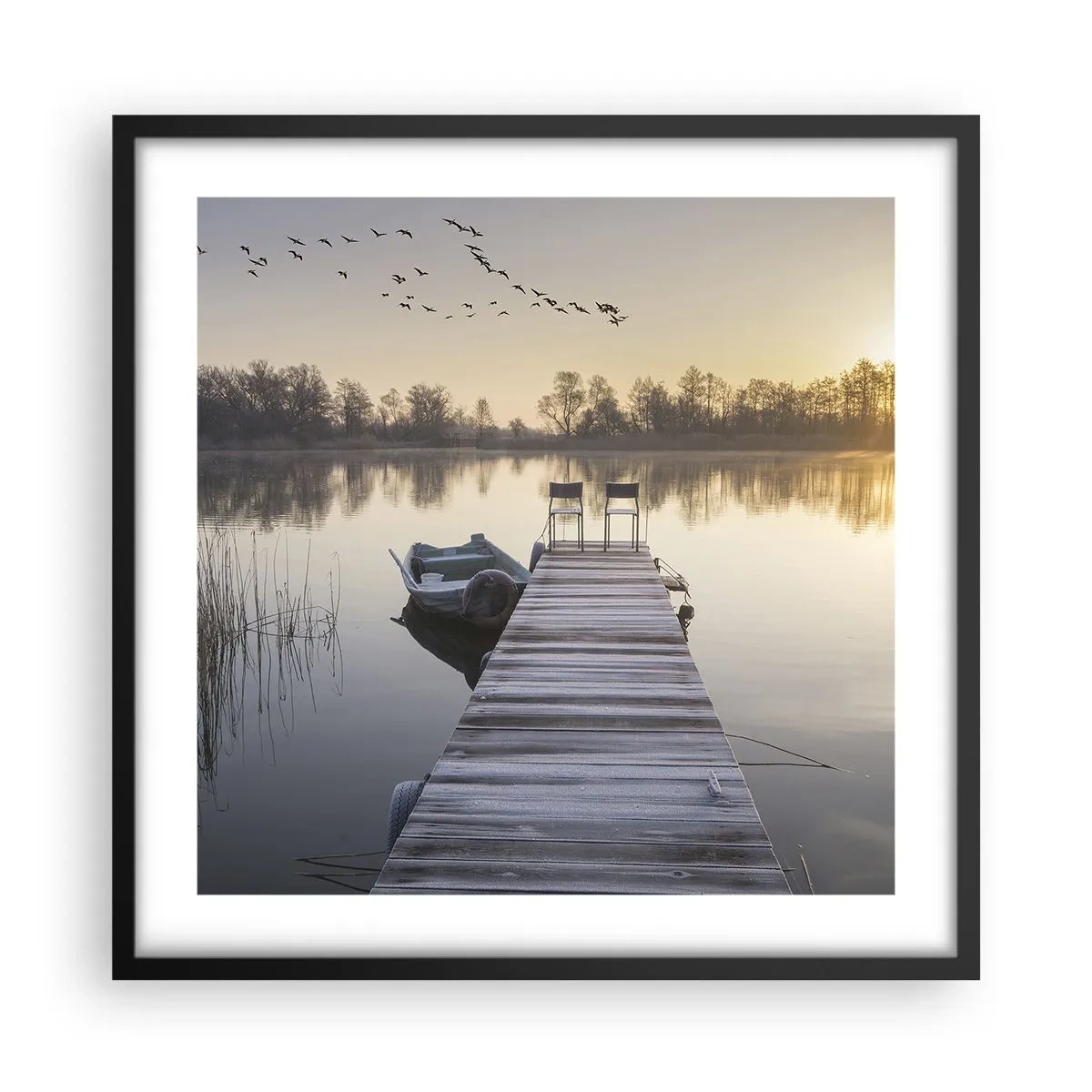 Plakat w czarnej ramie - Wrócę za jakiś czas - 50x50 cm