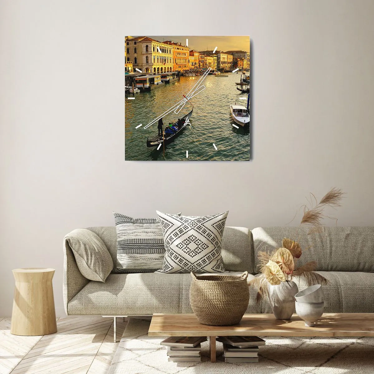 Zegar ścienny - Po słonecznej stronie ulicy - 40x40 cm