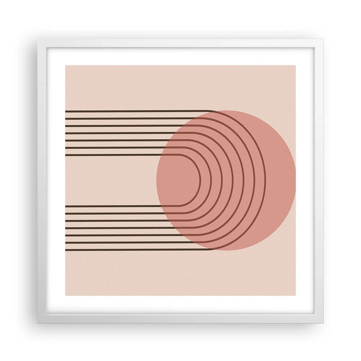 Plakat w białej ramie - Nieodparte przyciąganie - 50x50 cm