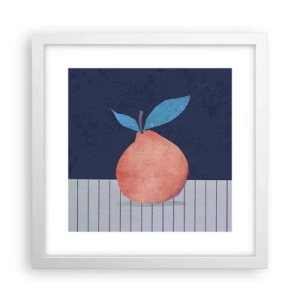 Plakat w białej ramie - Wypukłość i płaszczyzna - 30x30 cm