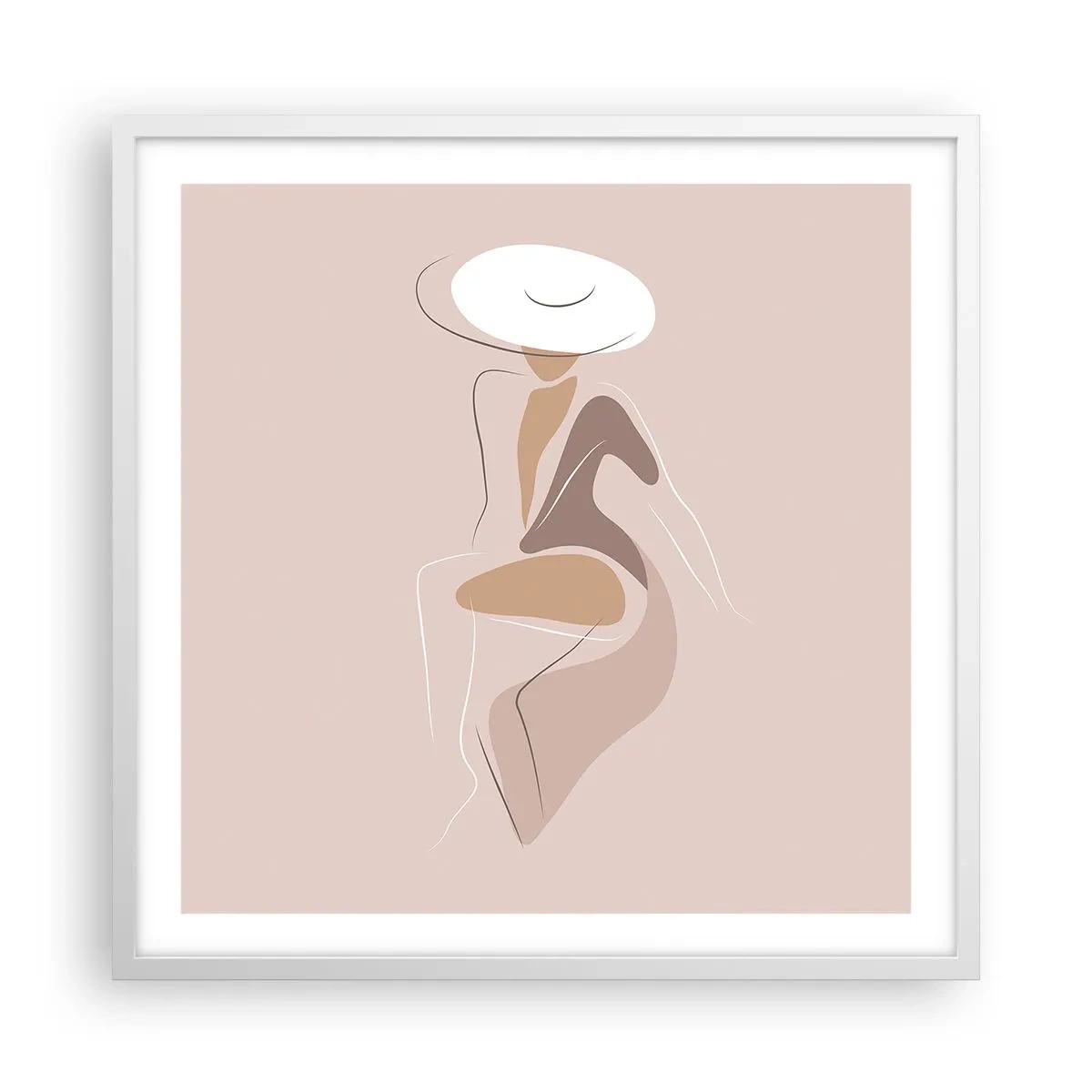 Plakat w białej ramie - Damą być - 60x60 cm