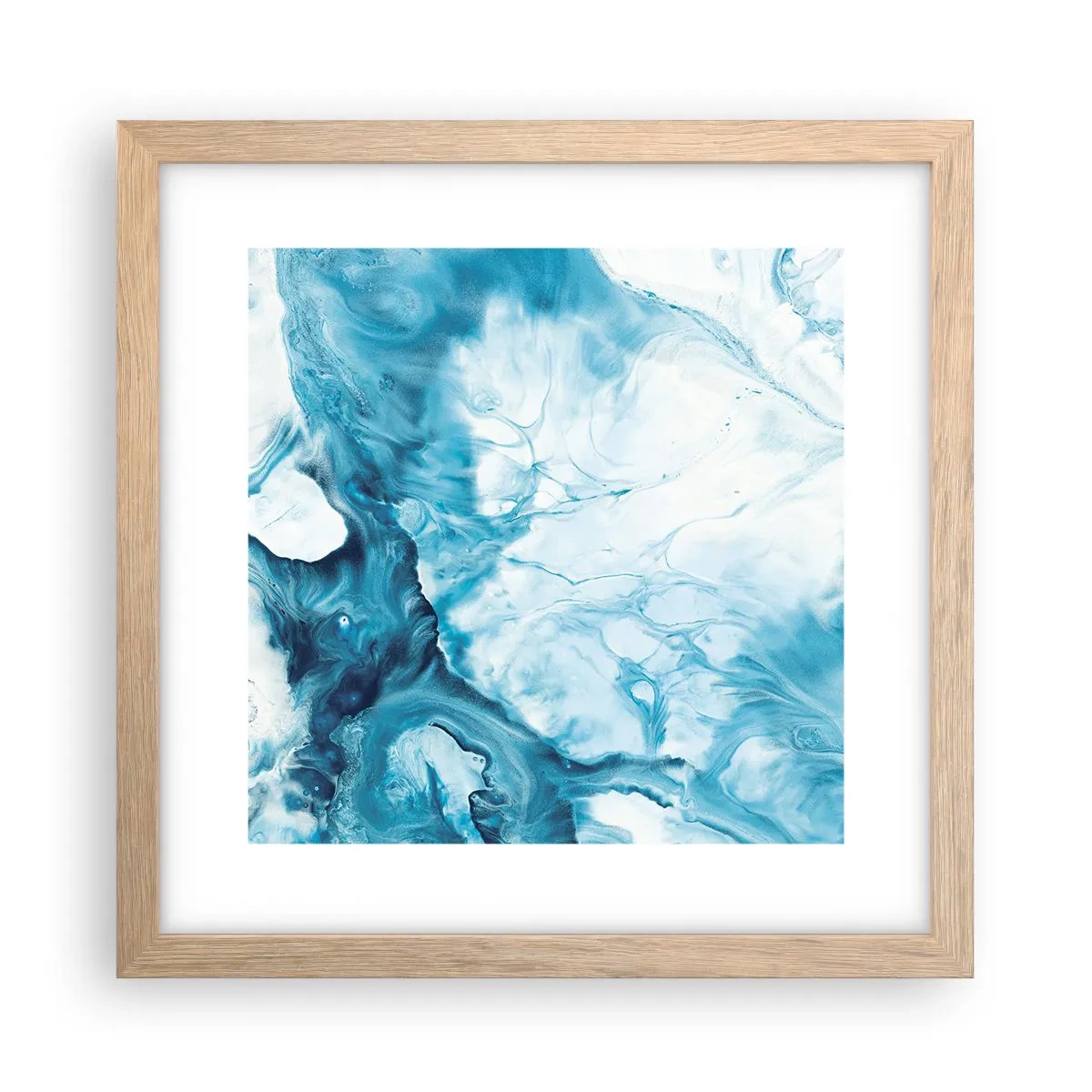 Plakat w ramie jasny dąb - Koncert błękitu - 30x30 cm