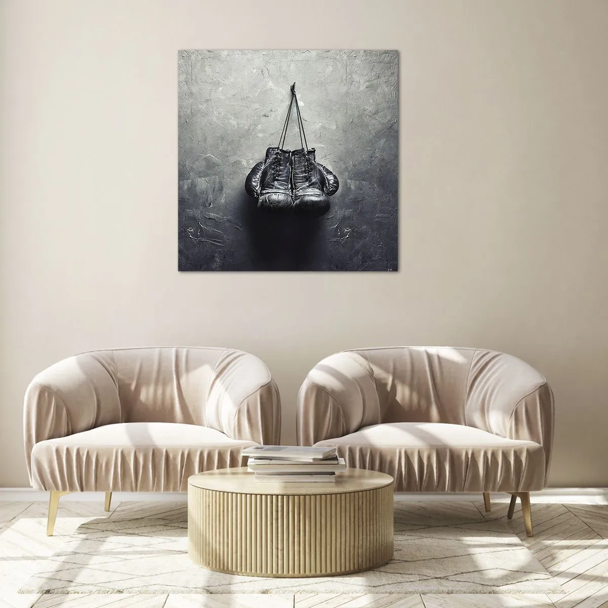 Obraz na szkle - Czas walki i czas pokoju - 60x60 cm