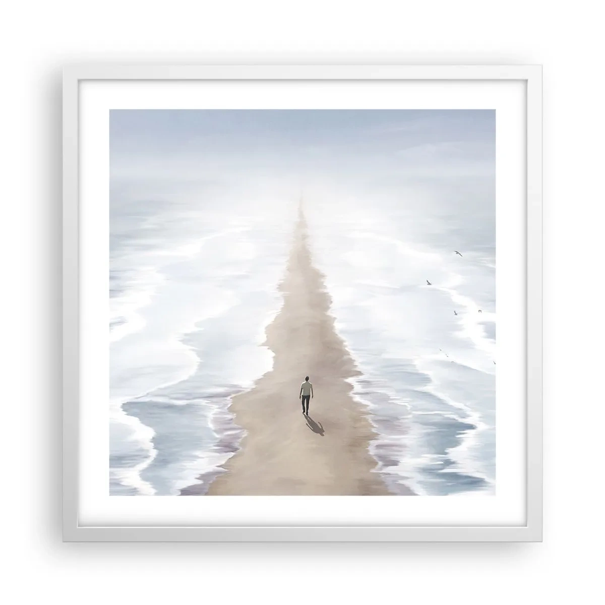 Plakat w białej ramie - Jasna przyszłość - 50x50 cm
