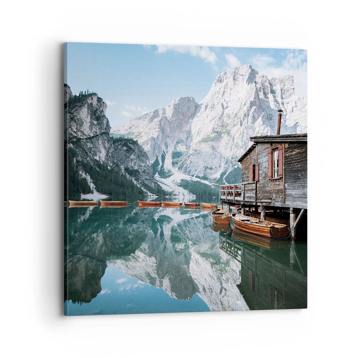 Obraz na płótnie - Krystaliczny, górski poranek - 70x70 cm