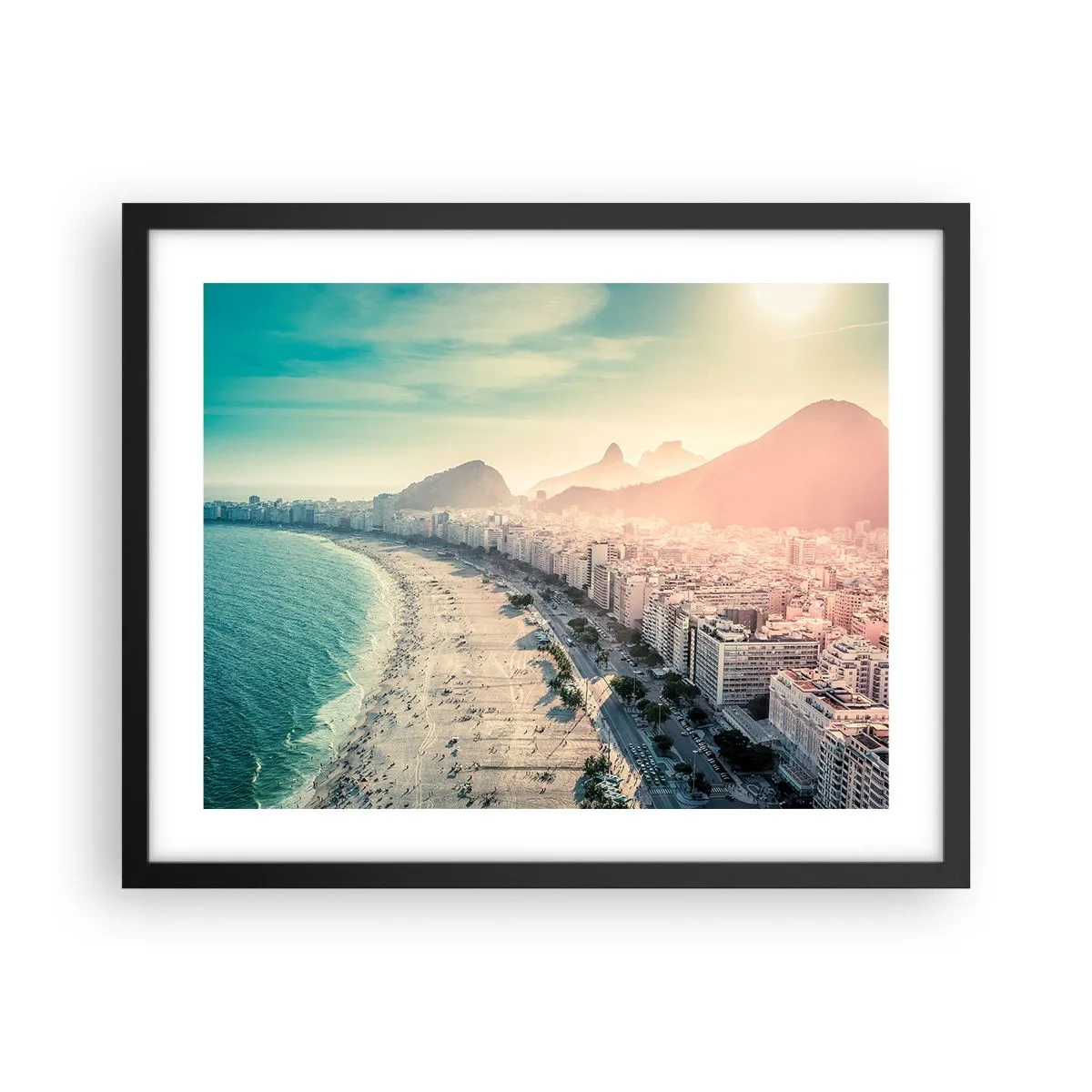 Plakat w czarnej ramie - Wieczne wakacje w Rio - 50x40 cm