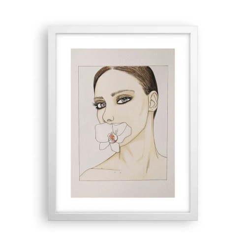 Plakat w białej ramie - Symbol elegancji i piękna - 30x40 cm