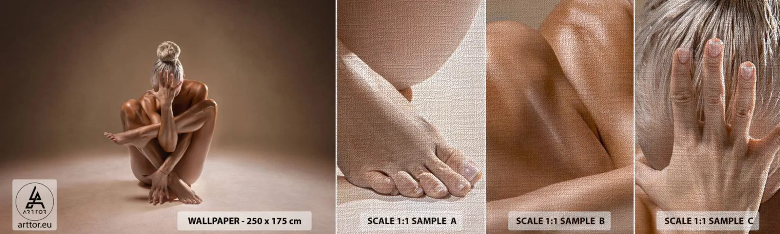 Fototapeta Próbka Premium Canvas - Jedność ciała i ducha - Ciało, Kobieta, Modelka - 100x30 cm